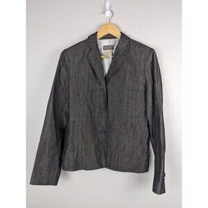 Kenar‎ Linen Blend Blazer Jacket Brown Size 2